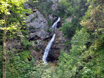 Ein Wasserfall im Lainbachtal