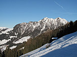 Blick zur Gratlspitze, dem Hausberg von Alpbach
