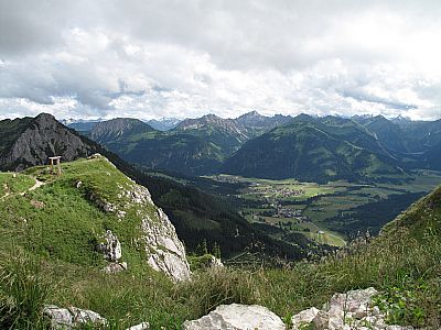 Schöner Ausblick auf das Tannheimer Tal