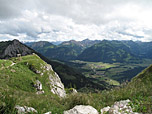 Schöner Ausblick auf das Tannheimer Tal