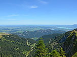 Blick aufs Alpenvorland mit dem Forggensee