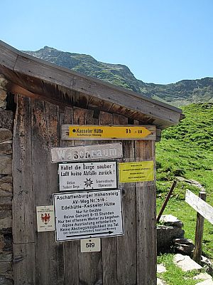 Hier beginnt der Aschaffenburger Höhenweg zur Kasseler Hütte