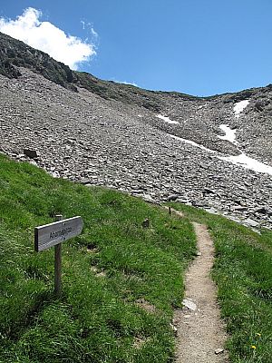 Hier geht der Normalweg weiter...