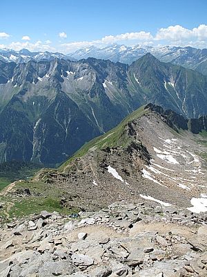 Blick hinunter zur Popbergschneid