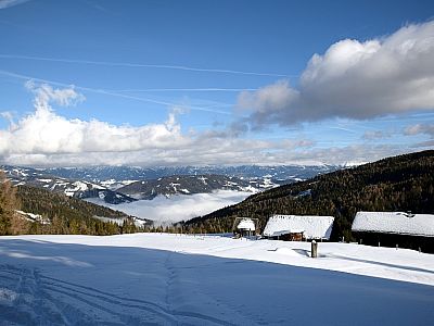 An der Esseralm halten wir uns rechts...