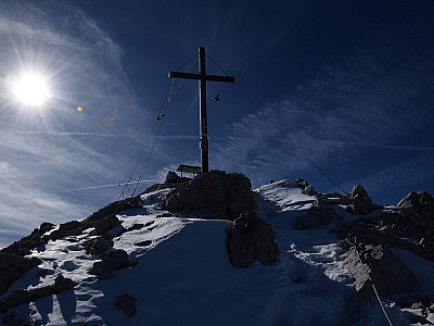 Geschafft! Wir genießen die Aussicht auf...