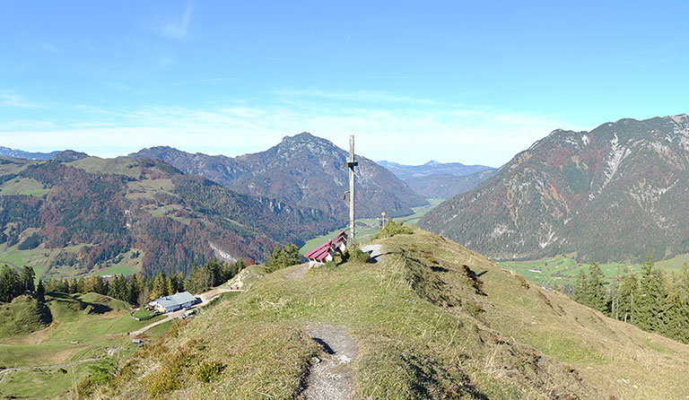Angerlkreuz (1170 m), Huberhöhe (1146 m) und Grießbachklamm