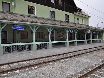 Vom Bahnhof in Scharnitz ...