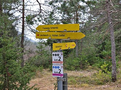 Hier weiter zum Hohen Sattel