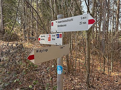 Nach der Brücke erreichen wir eine Verzweigung...