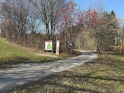 Nach wenigen Minuten stoßen wir auf den Weg, der vom zweiten Parkplatz zur Schlucht führt