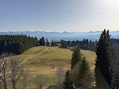 Blick nach Süden zum Säuling, ...