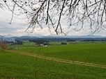 Ein Blick zu den Allgäuer Bergen