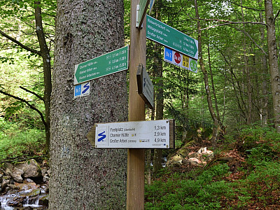 Fortan richten wir uns nach den Wegweisern zum Mittagsplatzl