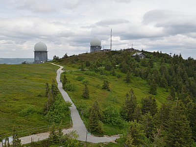 Der Ausblick vom Bodenmaiser Riegel zurück zum Hauptgipfel