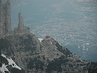 Biwak Vigolana, dahinter Trento