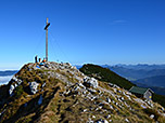 Gipfelkreuz und Gipfelbiwak