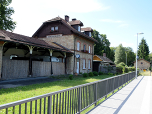Die Zugfahrer starten am Bahnhof Benediktbeuern