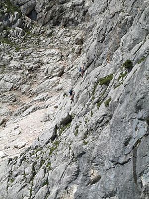 ...lassen sich Kletterer...