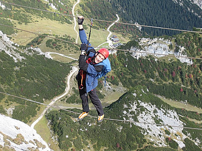 Schweben über dem Abgrund.