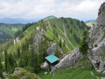 Die Bergwachthütte an der Blankenstein-Westwand