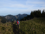 Wir wandern über den Kamm zurück, ...