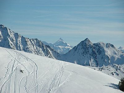Im Hintergrund der Großglockner