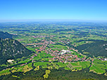 Blick auf die Dächer von Pfronten