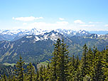 Blick auf die Allgäuer Alpen