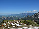 Wir machen uns an den Abstieg Richtung Bergstation der Breitenbergbahn