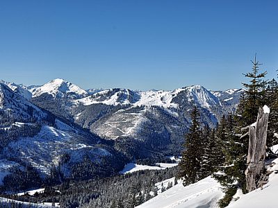 ... nicht ohne hin und wieder das Panorama hinter uns zu bewundern
