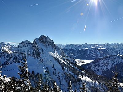 Der Aggenstein vom Gipfel des Breitenbergs