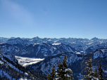 Die Aussicht nach Süden ins Tannheimer Tal