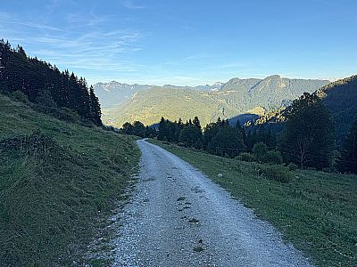 Wir wählen den Fahrweg für unseren Abstieg nach Ettenhausen