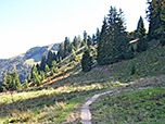 Wir wandern ein paar Meter bergab