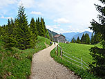 Blick zurück zur kleinen Hütte