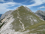 Abstiegsweg vom Mittenwalder Höhenweg zum Brunnsteinanger