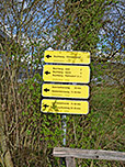 Wegweiser am Ausgangspunkt
