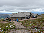 Blick zurück zum Ptarmigan Restaurant