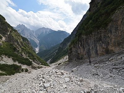 Teile des Weges wurden weggespült ... 