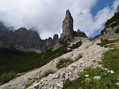 Der Campanile di Val Montanaia in seiner vollen Pracht