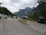 Am Parkplatz des Rifugio Pordenone beginnen wir unsere Tour