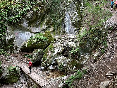 Wenig später der Ausstieg der direkt zur Burg führt