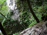 Blick zurück zur zweiten Seilbrücke
