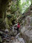 Ein kurzes Gehstück am Ende der Klamm