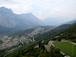 Der Ausblick vom Turm der Burg in das Sarca-Tal nach Norden