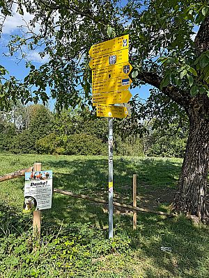 ...bringt uns schließlich zu einem Querweg, ...