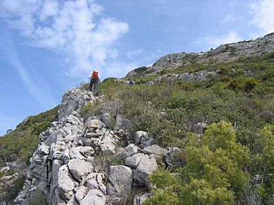 Der Anstieg zum Gipfel...