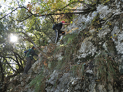 ...seilversicherte Meter trennen uns noch von unserem Etappenziel 