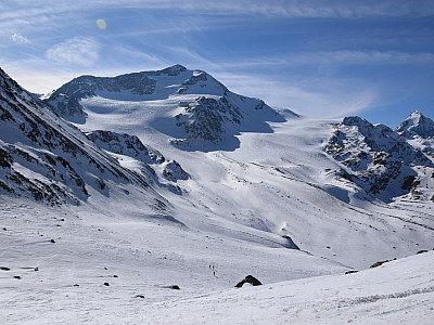 Die Zufallspitze mit dem Fürkeleferner und dem Zufallferner